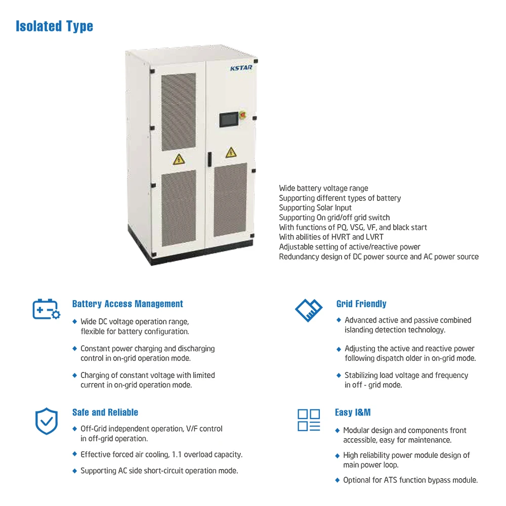 50KW 100KW 150KW ESS On Grid Solar Hybrid Inverter with MPPT Function for Solar Energy Storage System