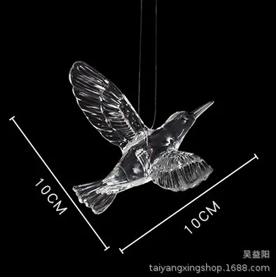 decorative plastic acrylic hanging birds for  ceiling