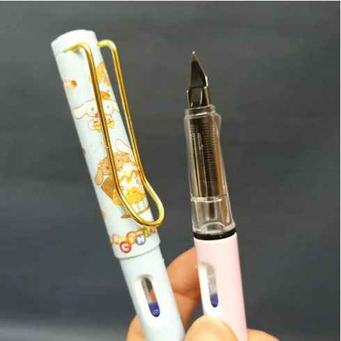 Sanrio Laurel Dog Erasable pen Metal pen holder Bookmark Big eared Dog student EF  Practice Pen Prize