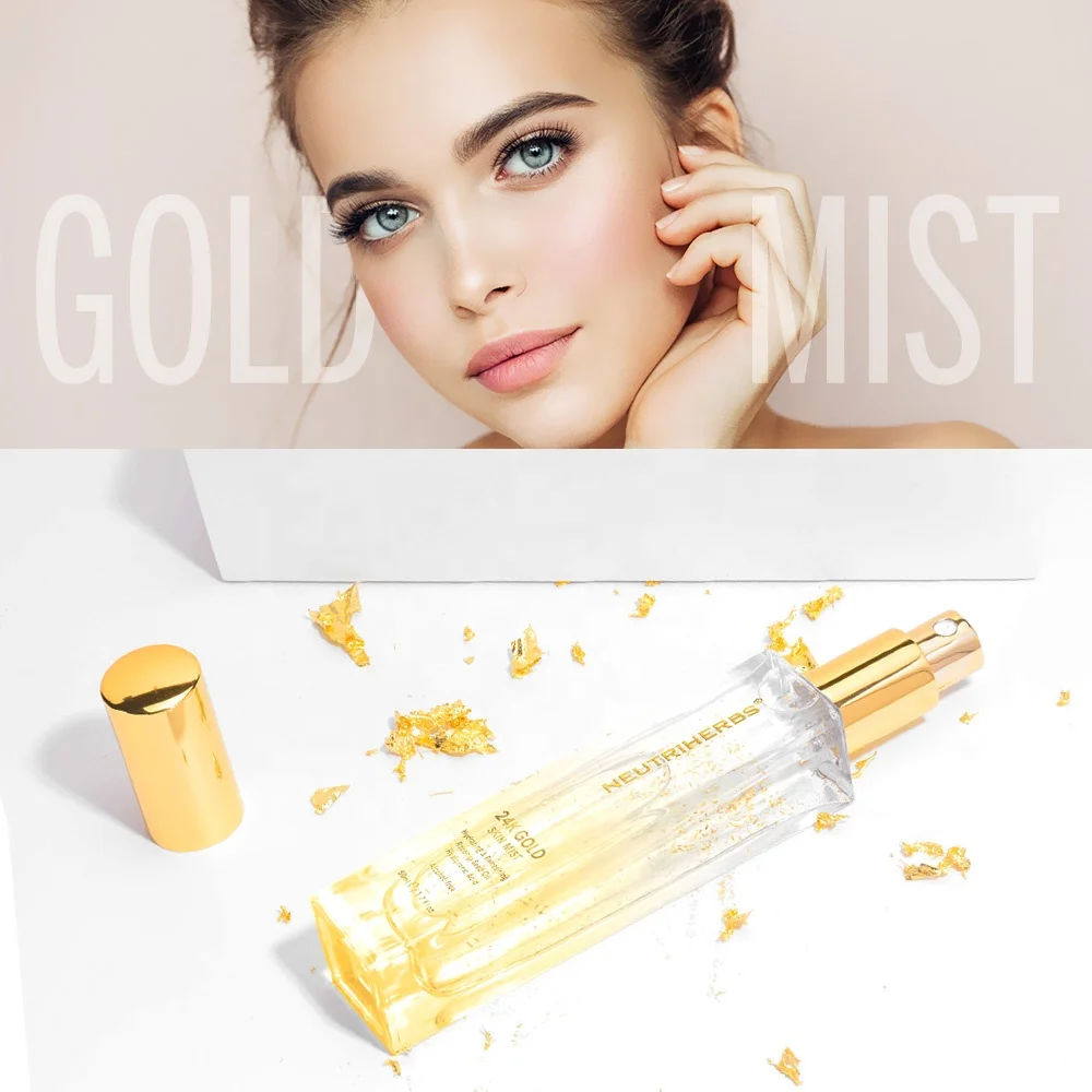 Neutriherbs Skincare 24K Gold Mist Face Moisturizing Glowing Rose Facial Mist