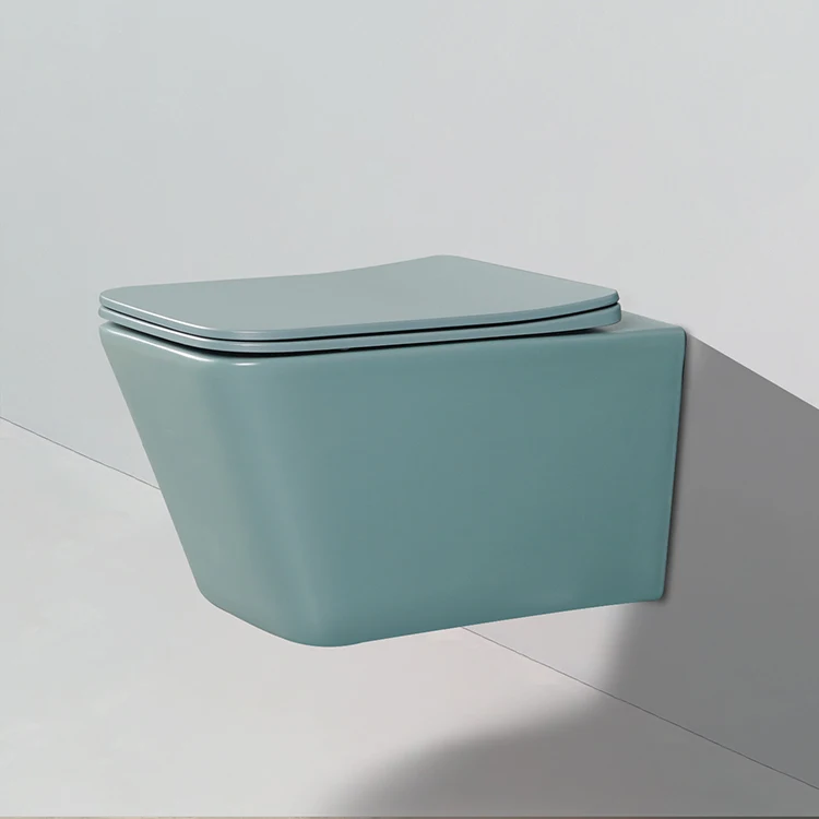 High Standard Ceramic Rimless Toilets Luxury Bathroom Wall Hung P-trap Toilet Hanging WC Toilet For Modern Bathroom