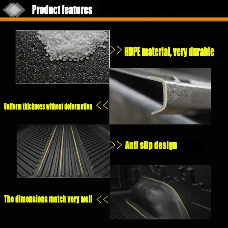 Brand New Polyethylene Hdpe Plastic Antiskid Picup Liners Rhino Linings Spray Truck Bed Liner
