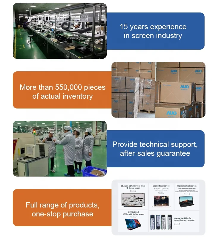 Auo Lcd B140HAN05.4 FHD 14.0inch Slim Edp30pin 1200:1 Dual Laptop Replacement Screens TFT Laptop LED LCD Screen For Notebook