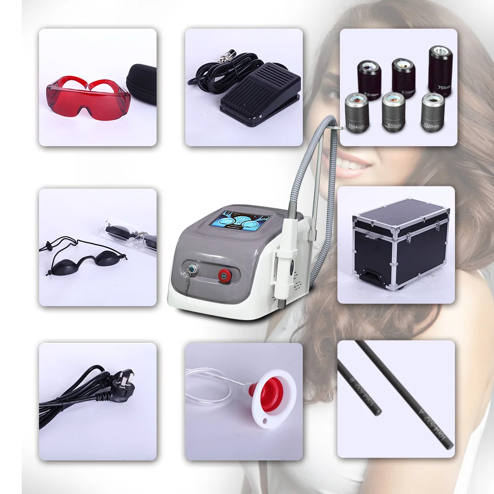 Whole Body Painless Hair Tattoo Removal Mini Portable Picolaser with Non-Bleeding No Bleach ND YAG Laser Type