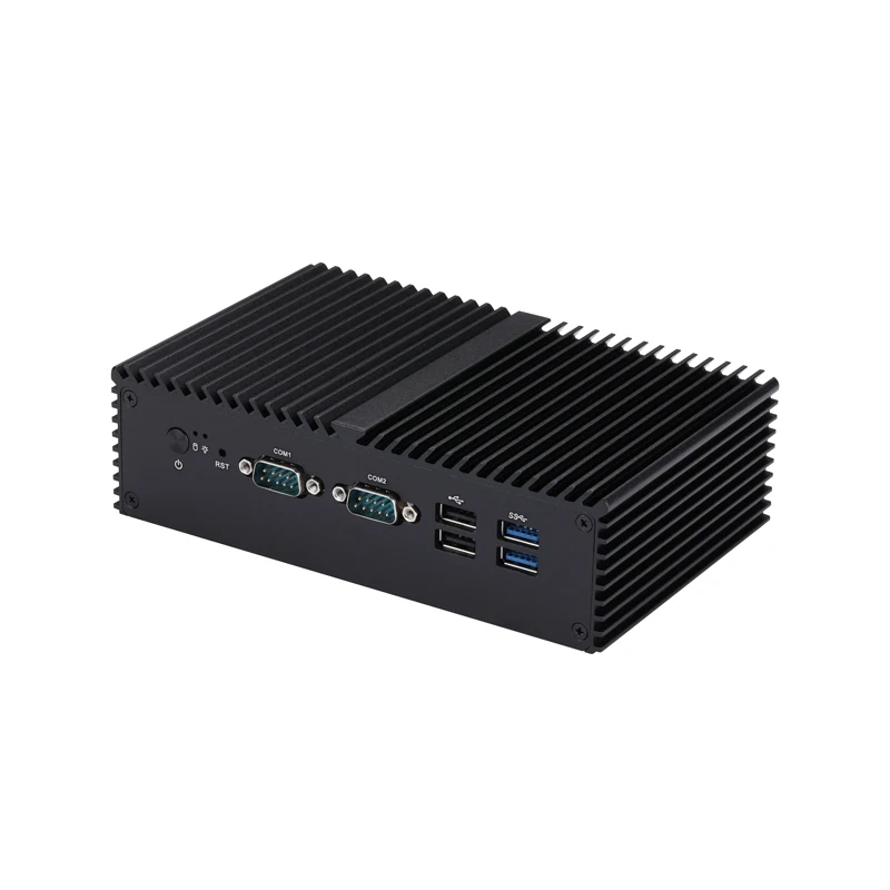 Qotom Fanless Desktop Mini PC J6412 VGA HD 2 USB3.0 6 USB2.0 Dual LAN COM Industrial Computer