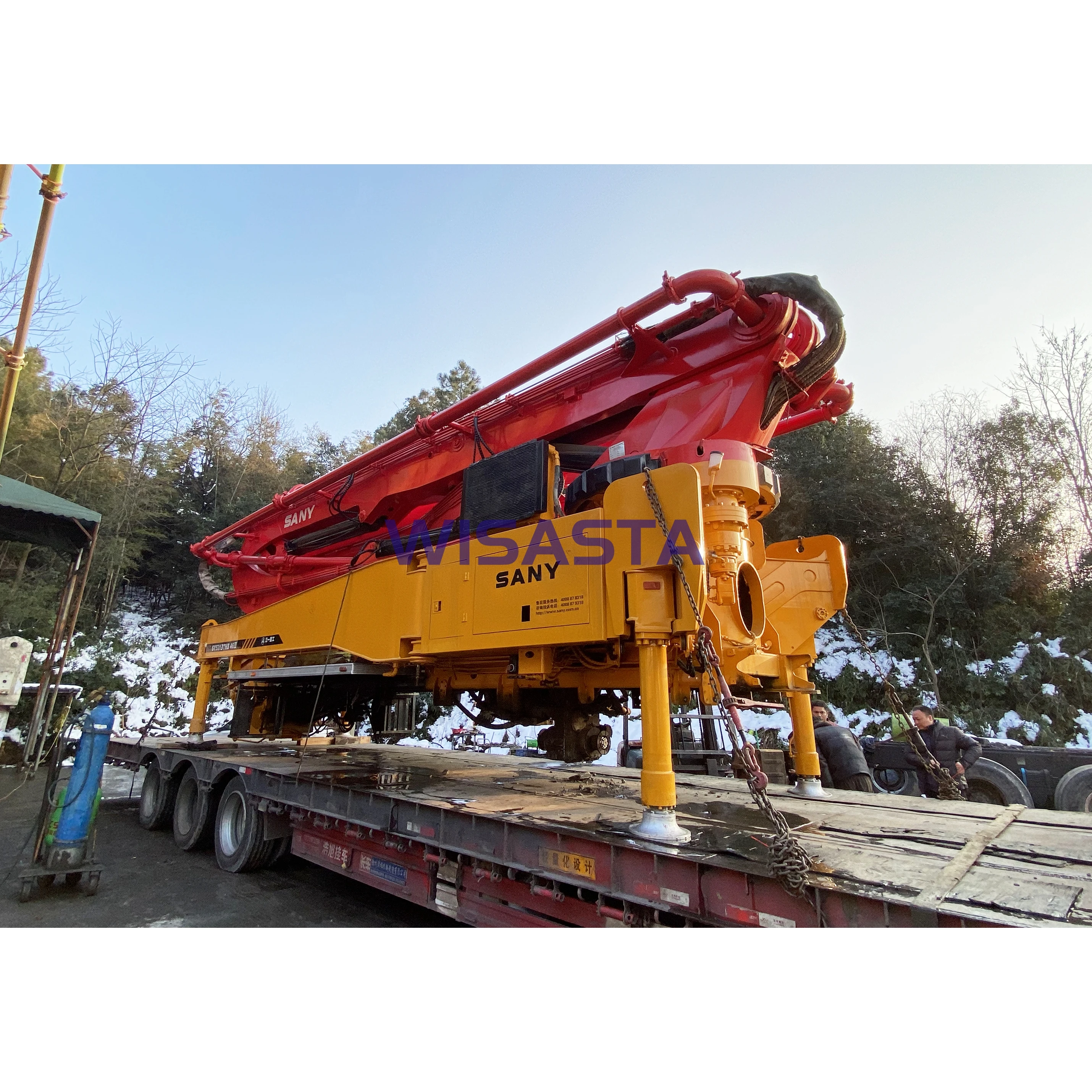 Selling without chassis separately Used SANY SY5313THB 46M boom concrete pumping machinery for Mounted truck pump in Turkey