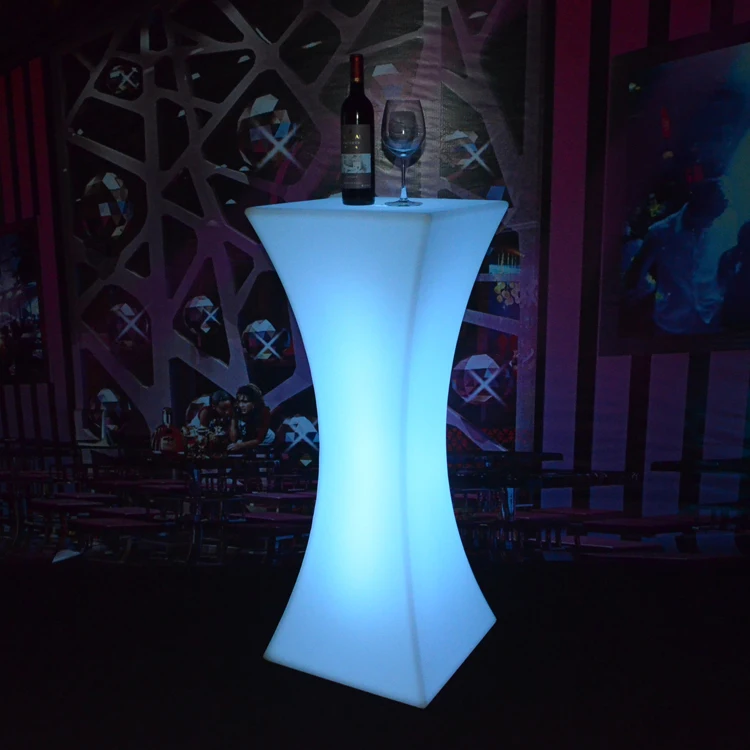 Outdoor Plastic High Bar Furniture LED Bar Table
