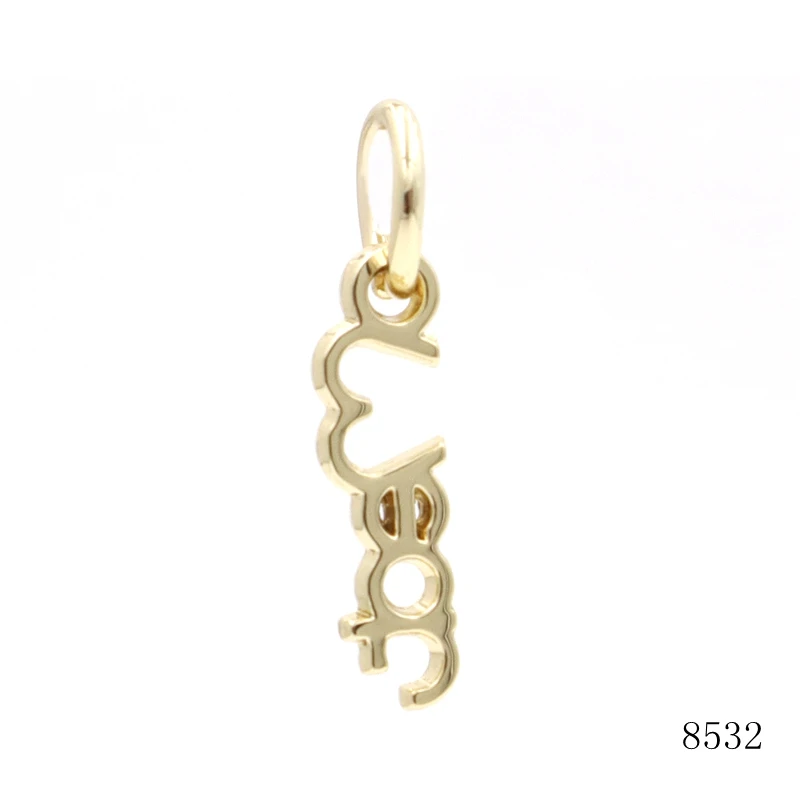 Handbag Hardware Metal Brand Name Charm Pendant Letter Logo Tag for Jewelry Making Bag Accessories