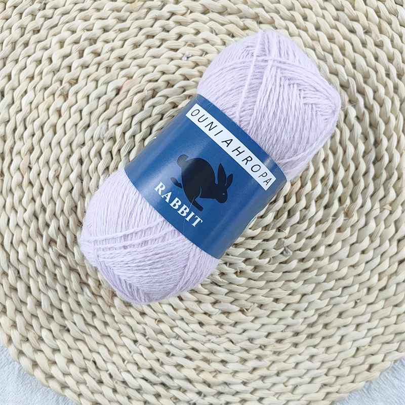 wholesale 2/14NM fancy blended knitting melange Hand yarn   long hair mink yarn 60% Angora rabbit  40% Nylon f