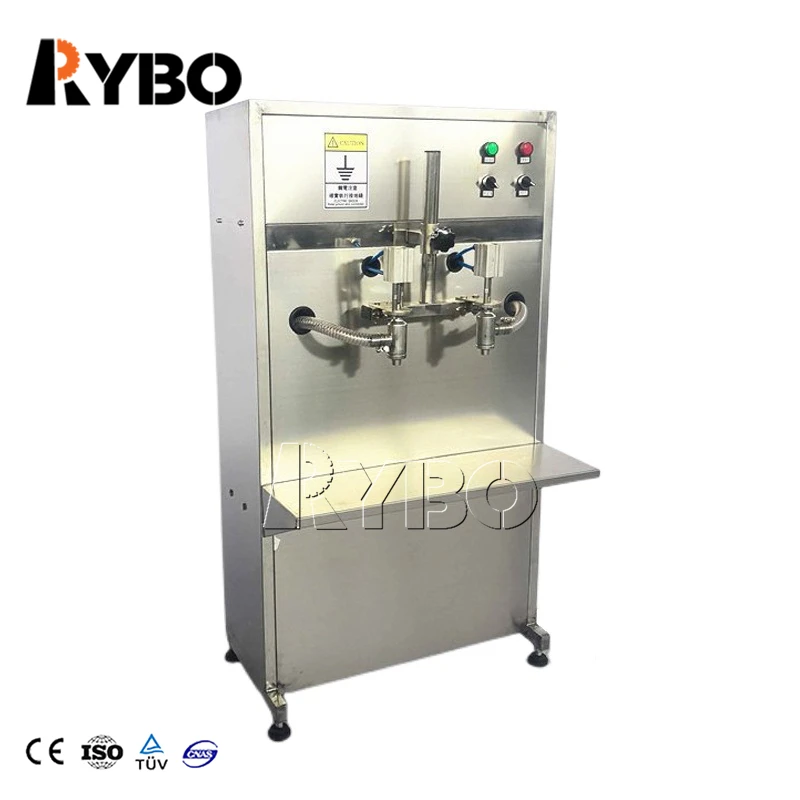Small Double head manual 2 nozzle high viscosity can soups gel polish jams silicone filling machine with hopper production line
