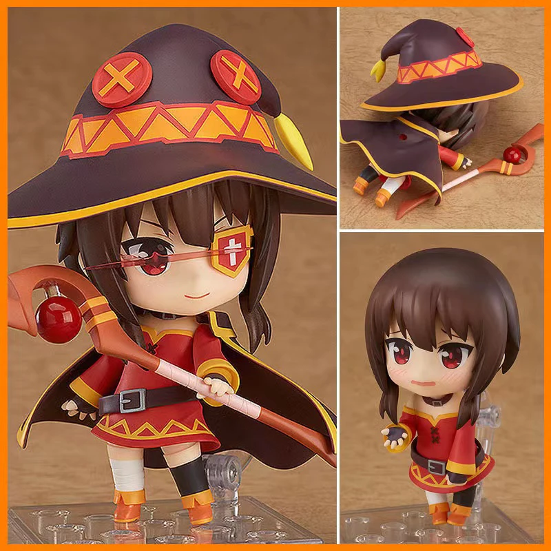 10CM Kono Subarashii Sekai ni Shukufuku wo Megumin Cosplay Cartoon Character PVC Action Figure Collection Model Toys Doll Gift