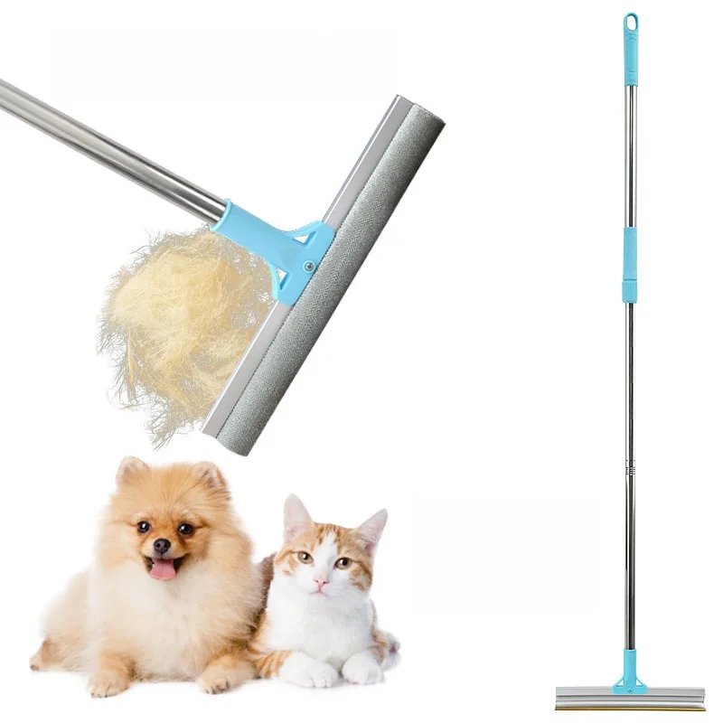 Reusable Large Metal Lint Remover Brush Adjustable Long Handle Carpet Rake Pet Hair Remover