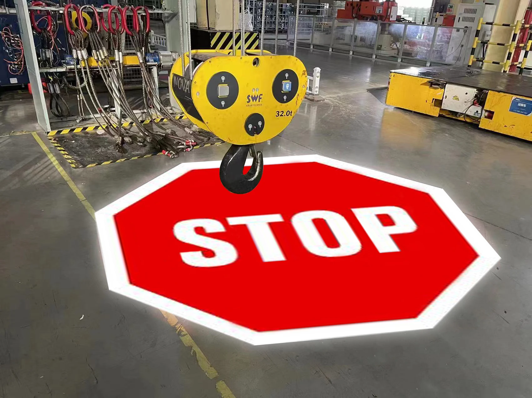 150W waterproof outdoor LED gobo projector warning line logo projection Wall advertising Security caution Landscape light