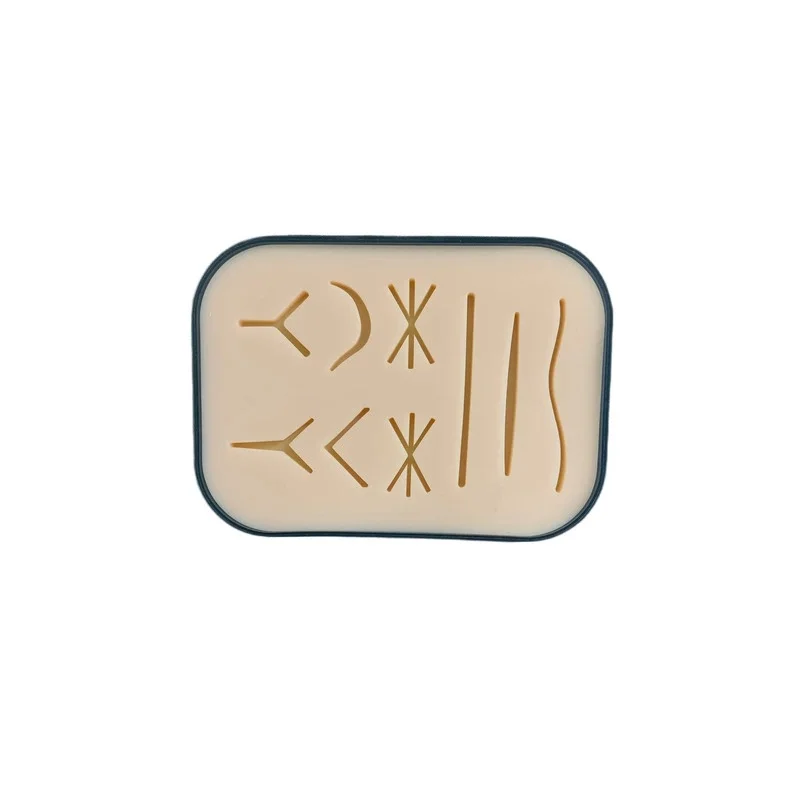 Surgical Suture Training Skin Pad Reusable Silicone Suture Skin Pad With Plastic Base