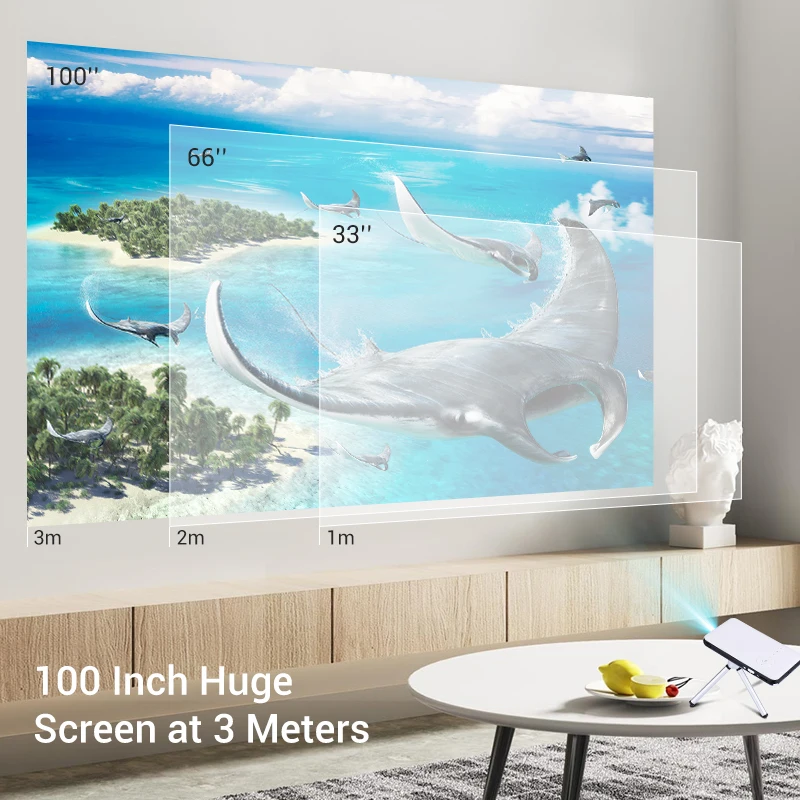 Заводская цена DLP технология wifi беспроводной светодиодный мини-проектор 4k с BT4.0 и wifi-проекторами