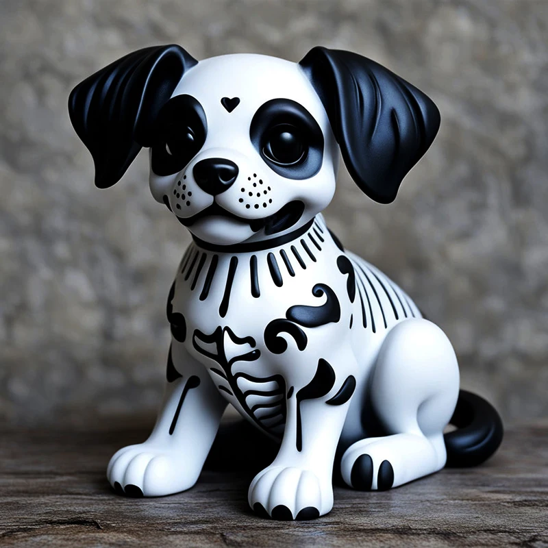 Home garden mexican day of the dead animal dog statue sculpture custom cute animal resin craft chihuahua figurines decoration