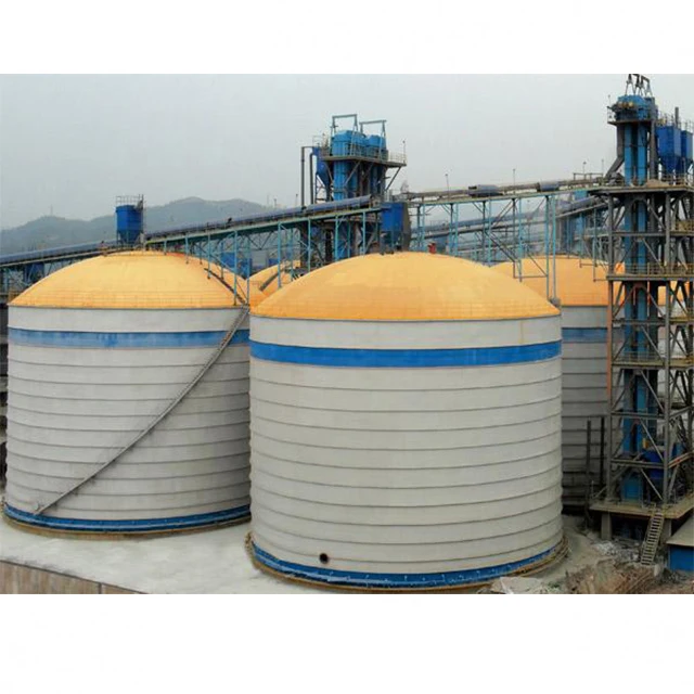 Customized Steel 5000 Ton Cement Silo , SRON Engineers Available Service Overseas