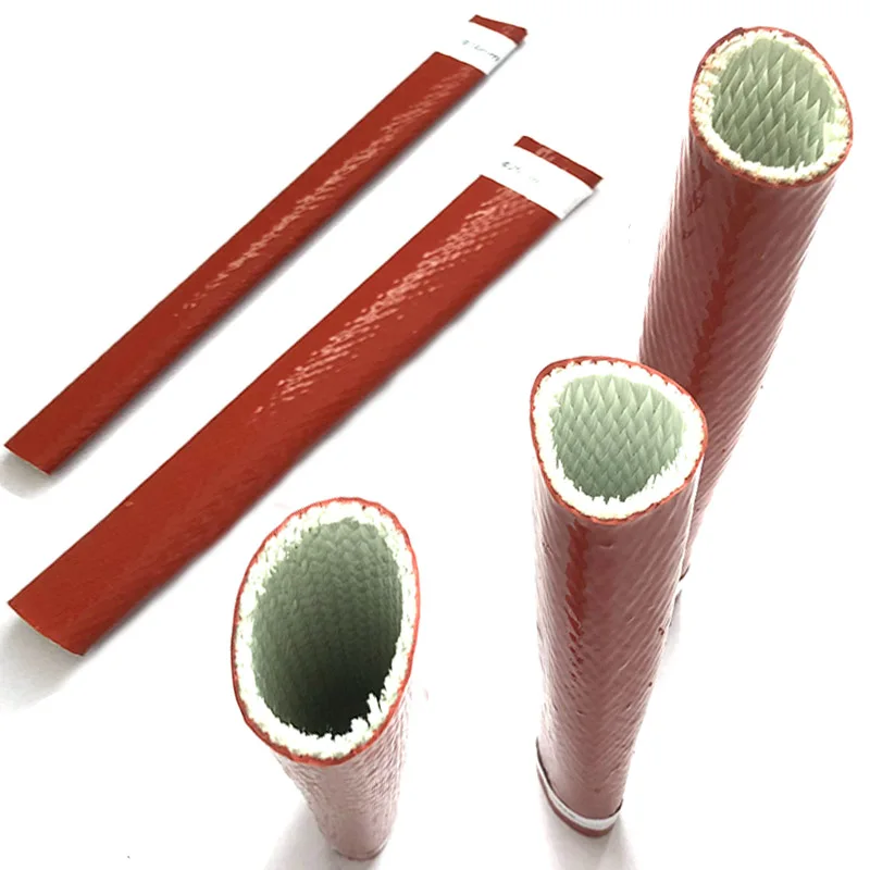 Flame Retardant Silicone Coat Fiberglass Sleeve for Wire harness /Fire Silicone fiberglass hose