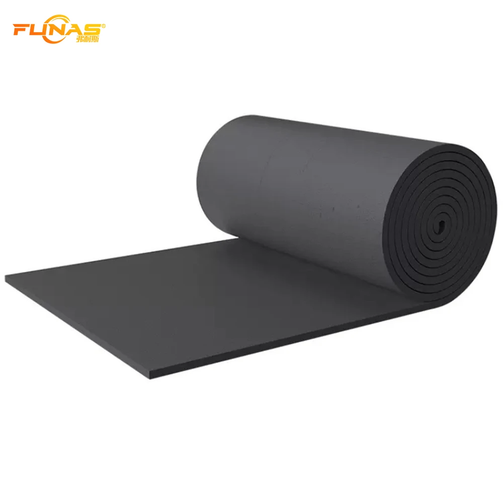 Funas 25mm thickness rubber insulation NBR foam rubber thermal sheet board price