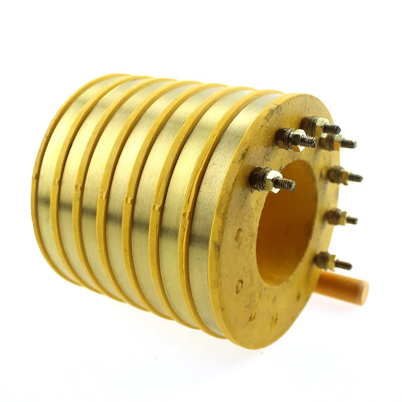 
50mm hole carbon brushes Collector 7 rings rotary joint slip ring use for Playground Equipment 