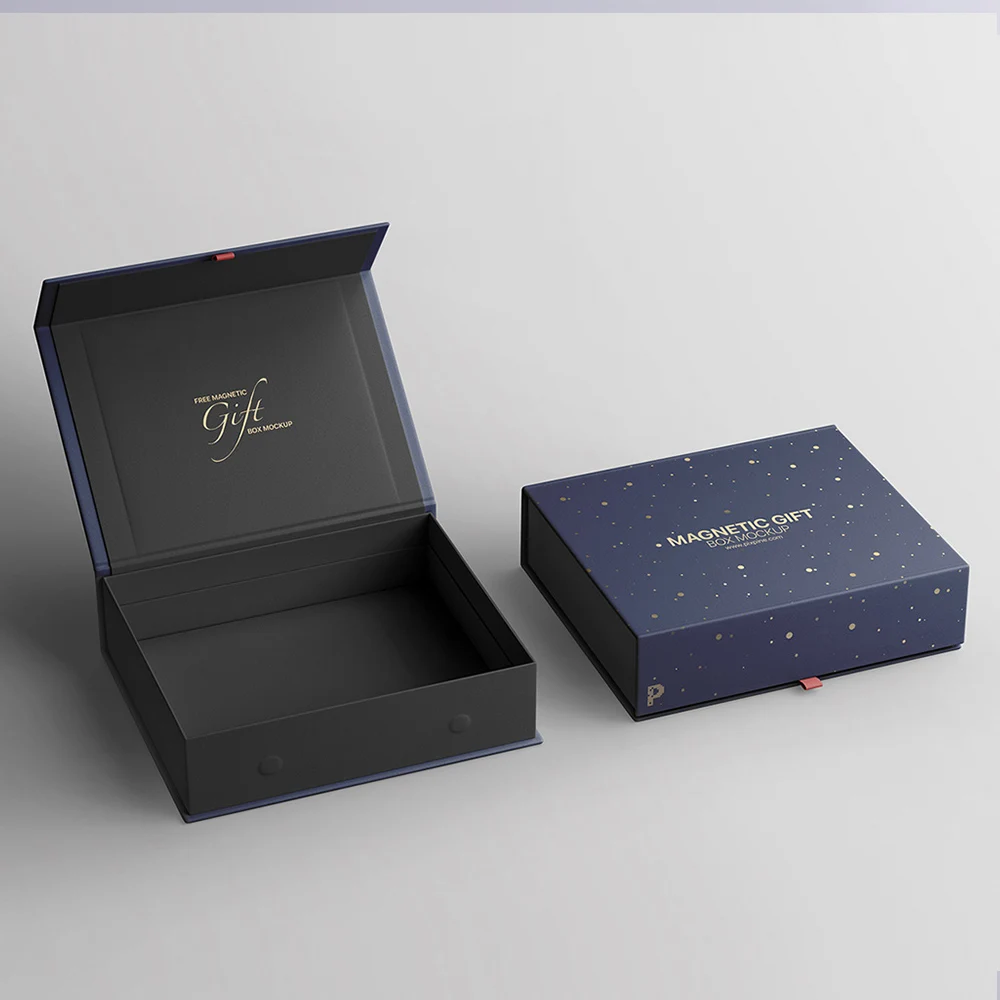 Популярный логотип на заказ магнитная Подарочная коробка роскошная почтовая упаковка картонная бумажная Магнитная упаковочная