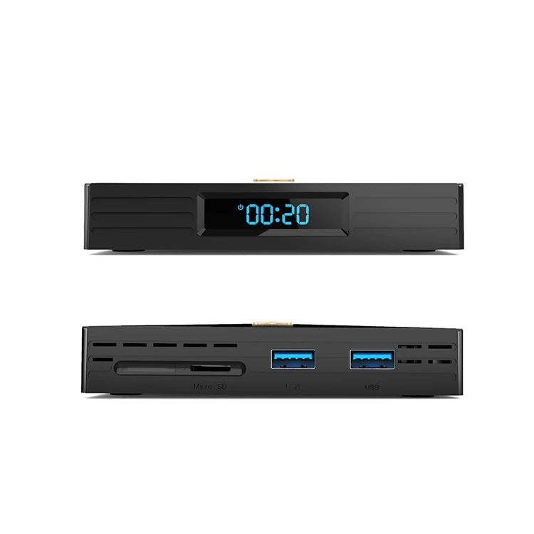  Высокое качество оптовая продажа светодиодный дисплей быстрая скорость Android TV Box в черном цвете работает с игровым