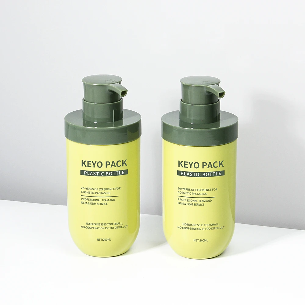 New Design Big Volume 200ml Plastic Airless Bottle With Dispenser For Body Lotion Skincare Packaging Shampoo Airless Jar