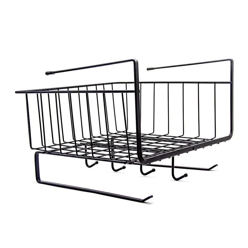 Простая металлическая корзина под полку Проволочная стойка подвесные корзины для хранения кухни кладовой