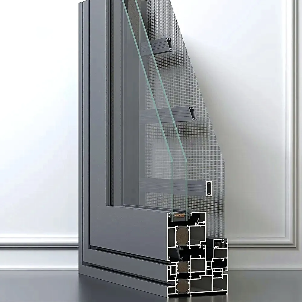 Aluminum alloy sealed flat windows impact toughened glass hotel windows american energy efficient windows