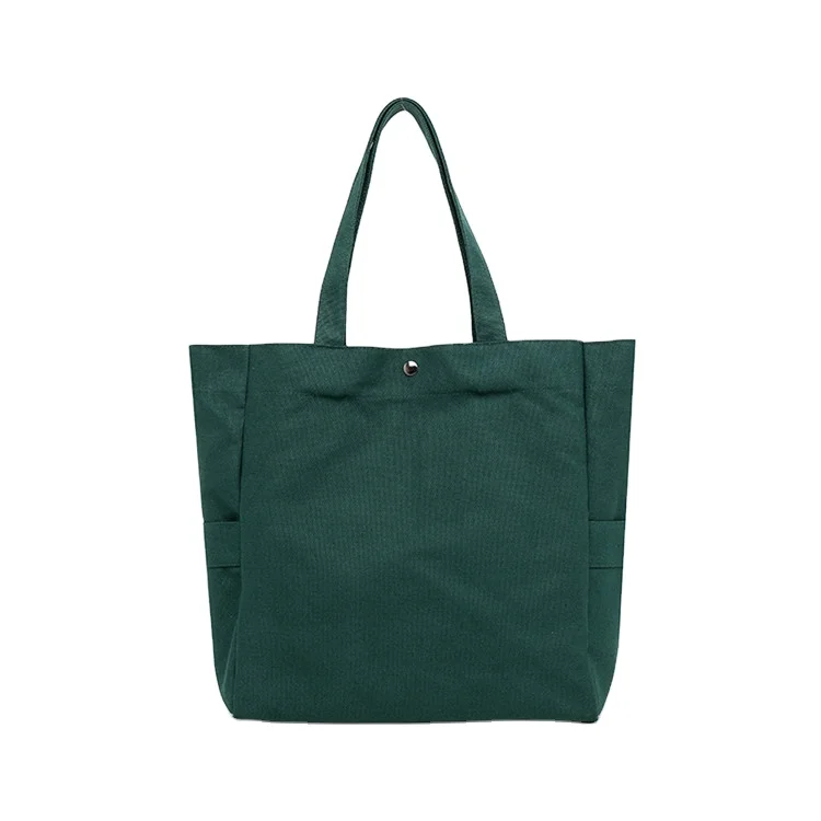 
Custom Solid Color Canvas handbag simple recycle cotton shopping bag with logo niche bag 
