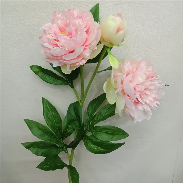 High quality 3 heads artificial flowers 6 colors silk peony for Home decoration