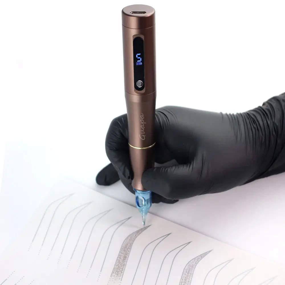 Newest Coreless Motor 2 in 1 Permanent Makeup Tattoo Machine  Rotary Tattoo Machine Pen Back up Battery