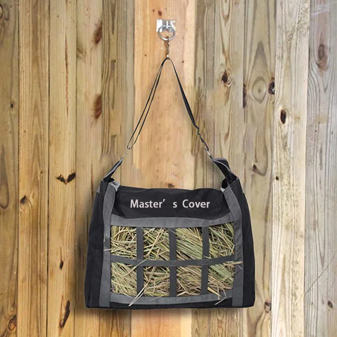 portable large durable light cheap new slow feeder rabbit round carry poly pvc  hay tote bale bags net for horses