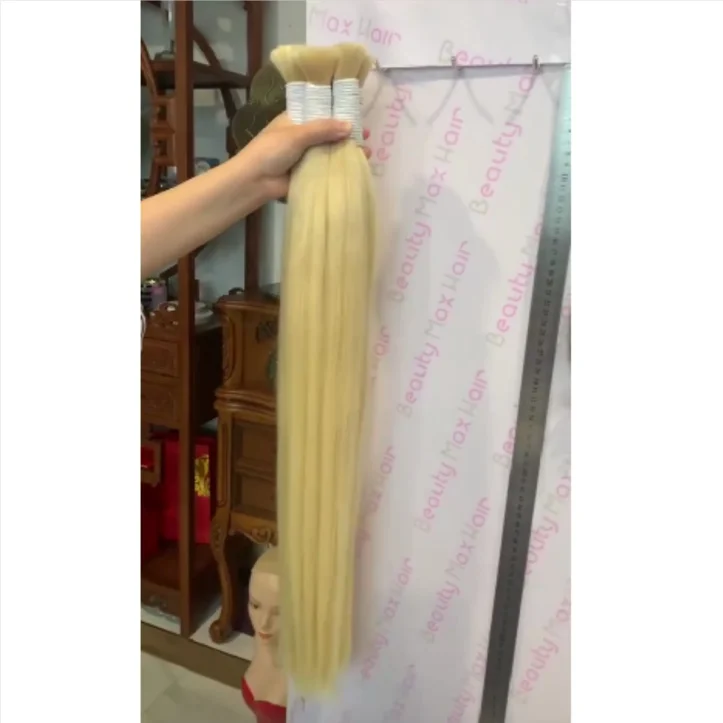 100% human Hair Blonde  color Hair Bulk ,Hair braid for Brazil Market