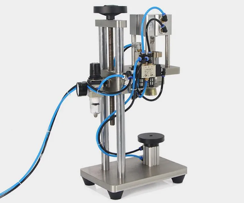 Pneumatic Desktop Perfume Collar Ring Small Bottle Crimping Pressing Machine Perfume Glass Bottle Capping Machine