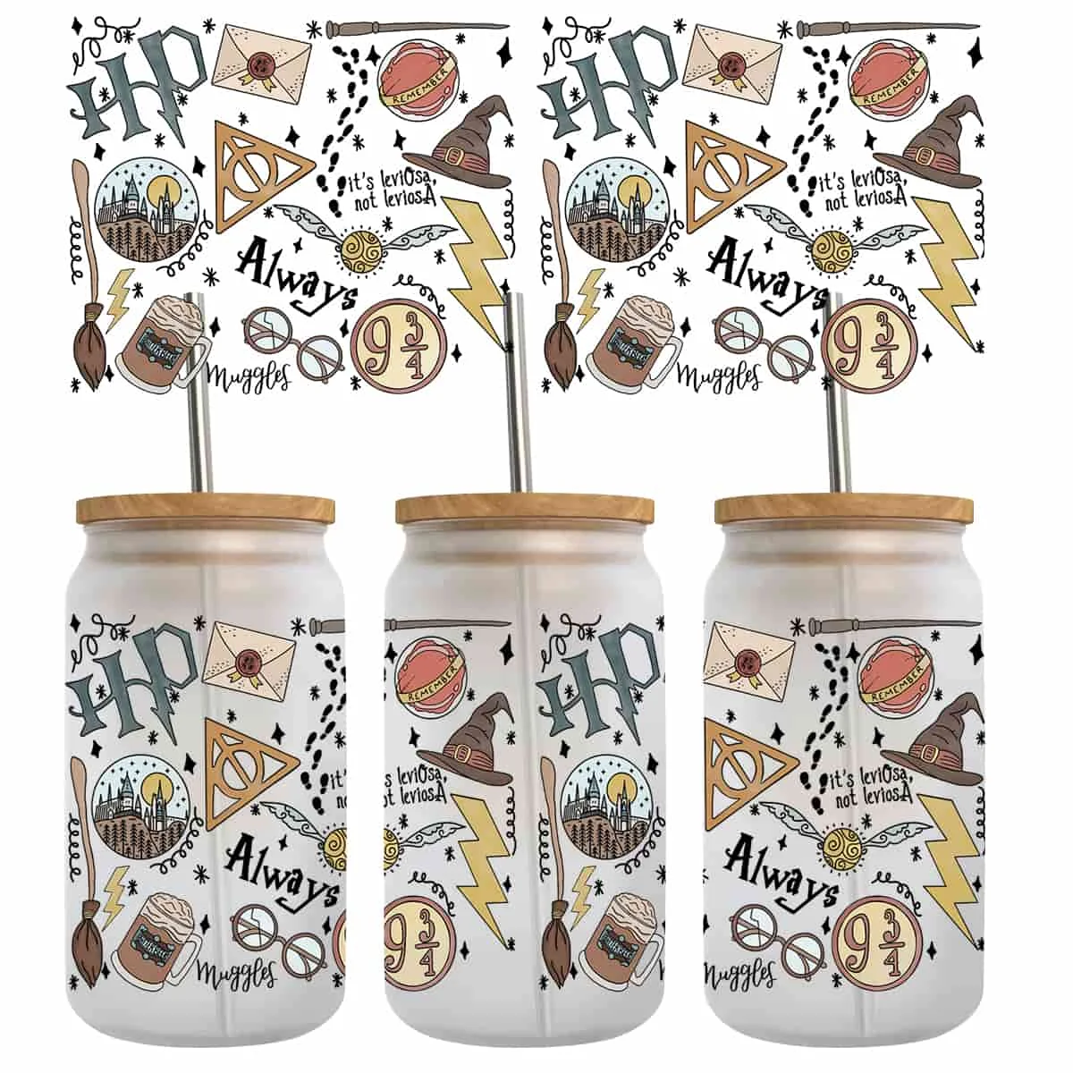 Cute Dog UV DTF Cup Wrap Transfers Ready To Transfer UV DTF Cup Wraps For 16oz 20oz Libbey Glass Cups Tumblers