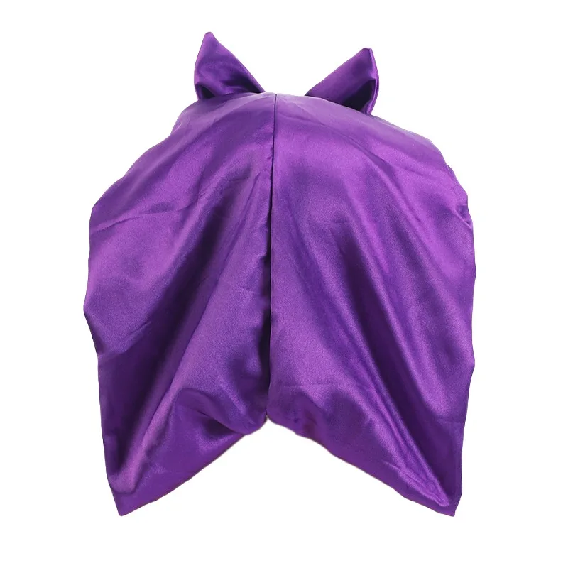 Wholesale Long Shower Cap Hair Adjustable Bonnet Solid Shower Bather Cap Waterproof Satin Long Braid Shower Caps For Women