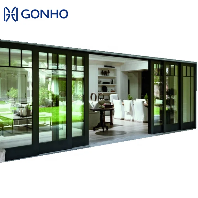 Gonho Sliding Door Latest Main Gate Designs Double Glass Energy-saving Big Automatic Sliding Door