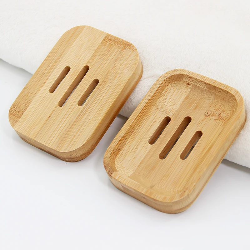 Amazon Hot Selling Eco Friendly Natural Soap Rack Plate Box Custom Logo Tray Container Bamboo Soap Dish