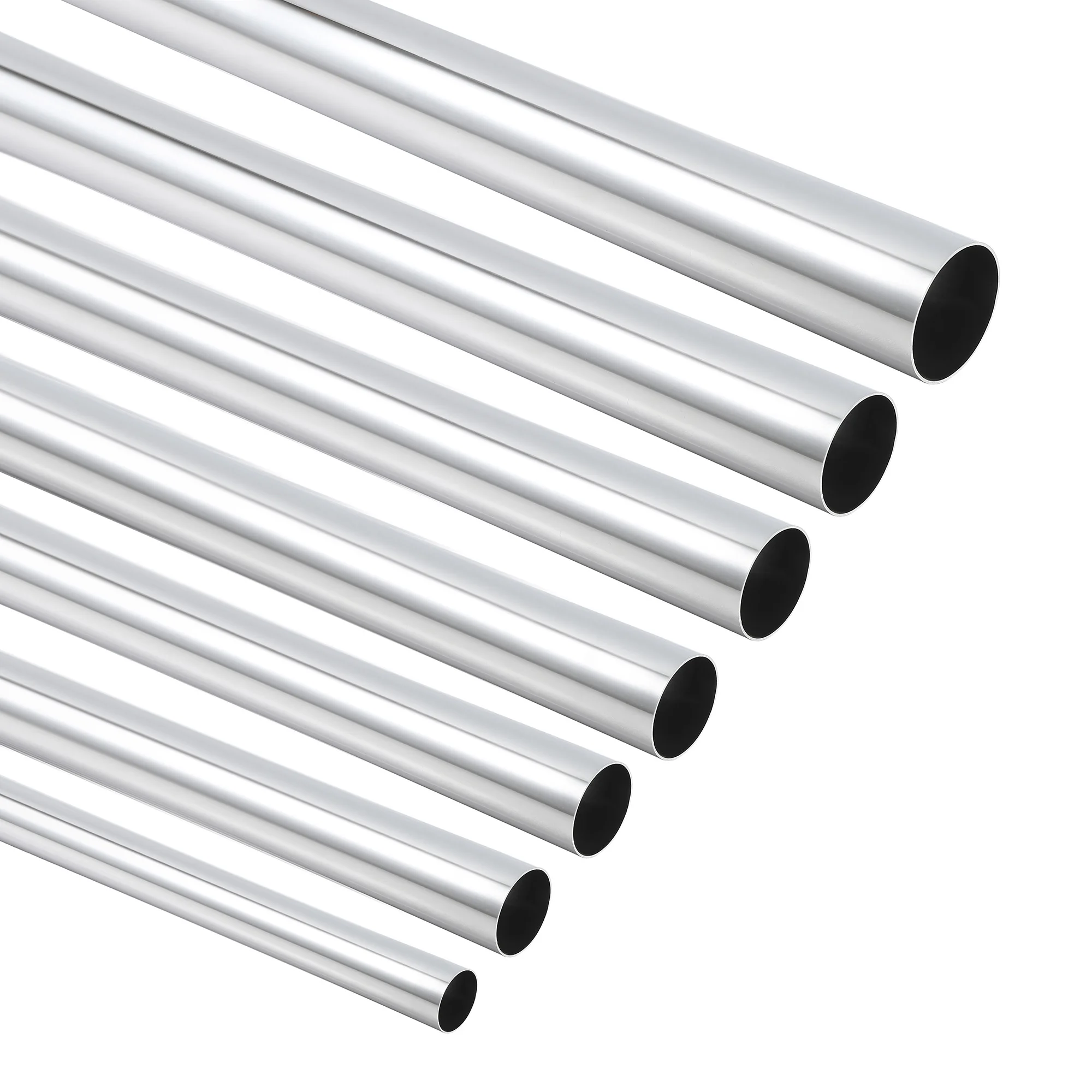 Custom silver curtain rod wardrobe rod round pipe iron decorative pipe kitchenware shelf furniture pipe