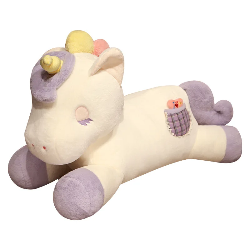 CE/ASTM Cute Dream Unicorn Doll Plush Toy Queen Size Bed Pillow Doll Birthday Gift