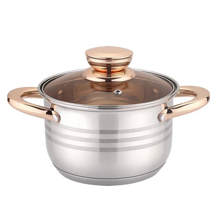 Factory oem size cookware set cooking pot and pan nonstick frypan saucepan stainless steel cook ware set