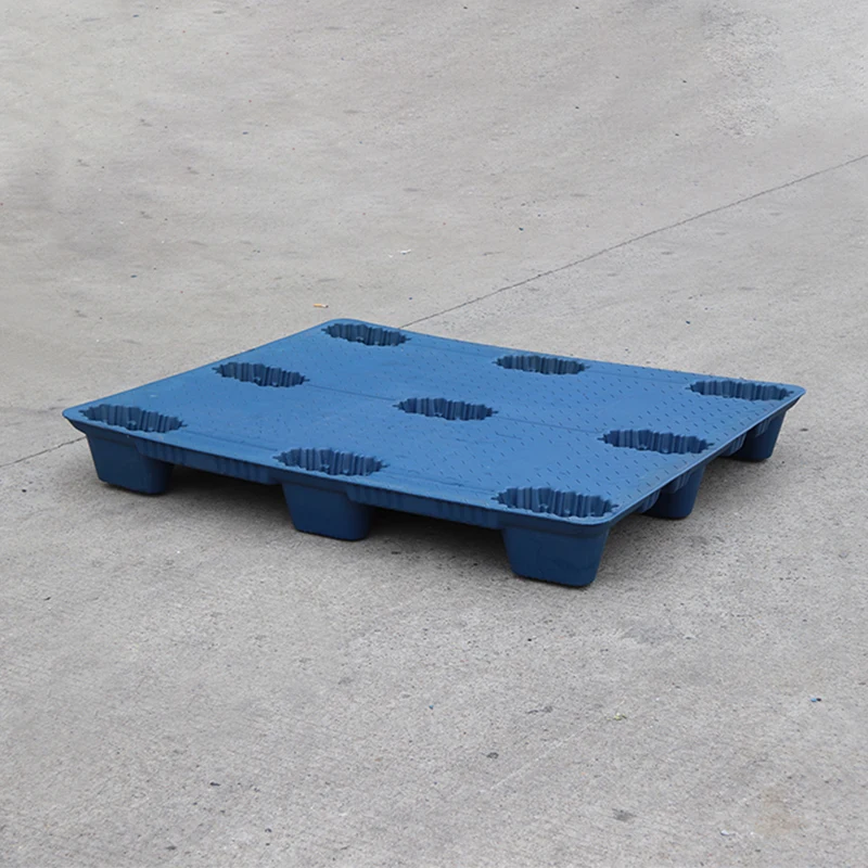 High Quality Heavy Duty 1300*1100*150mm Blow Molding HDPE Nine-Legged Plastic Tray Single Faced Stackable Storage Pallets