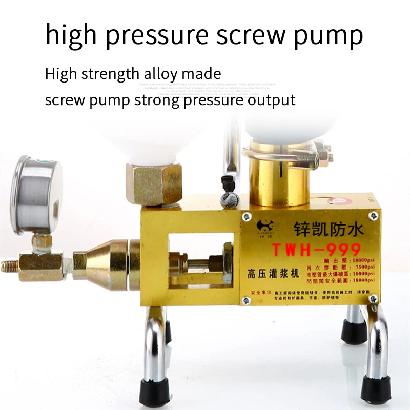 High pressure injection water-soluble  polyurethane   oil-soluble  epoxy Acrylic resin material grouting machine