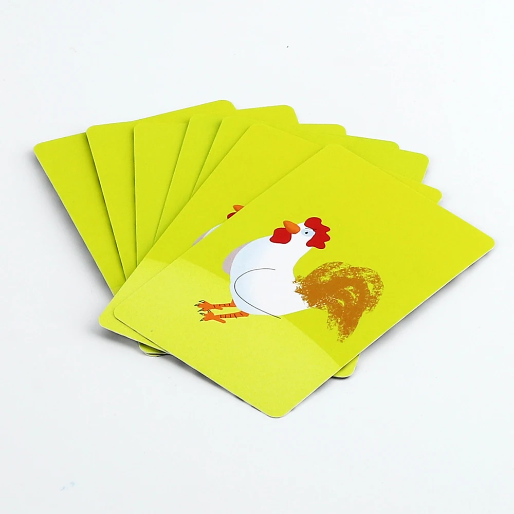 Custom logo size printing standard educational flash card