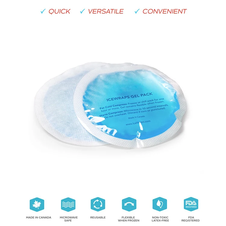 World-bio Mini Round Gel Ice Packs for Kids Injuries Instant Cold Pack For First Aid