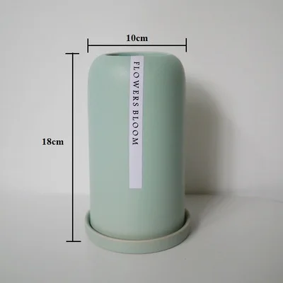 Nordic Ins Style Cheap Ceramic Flower Pots Indoor Matte Long Flowerpot