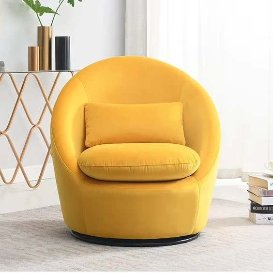 Modern living room leisure chair Comfort Microfiber fabric swivel chairs
