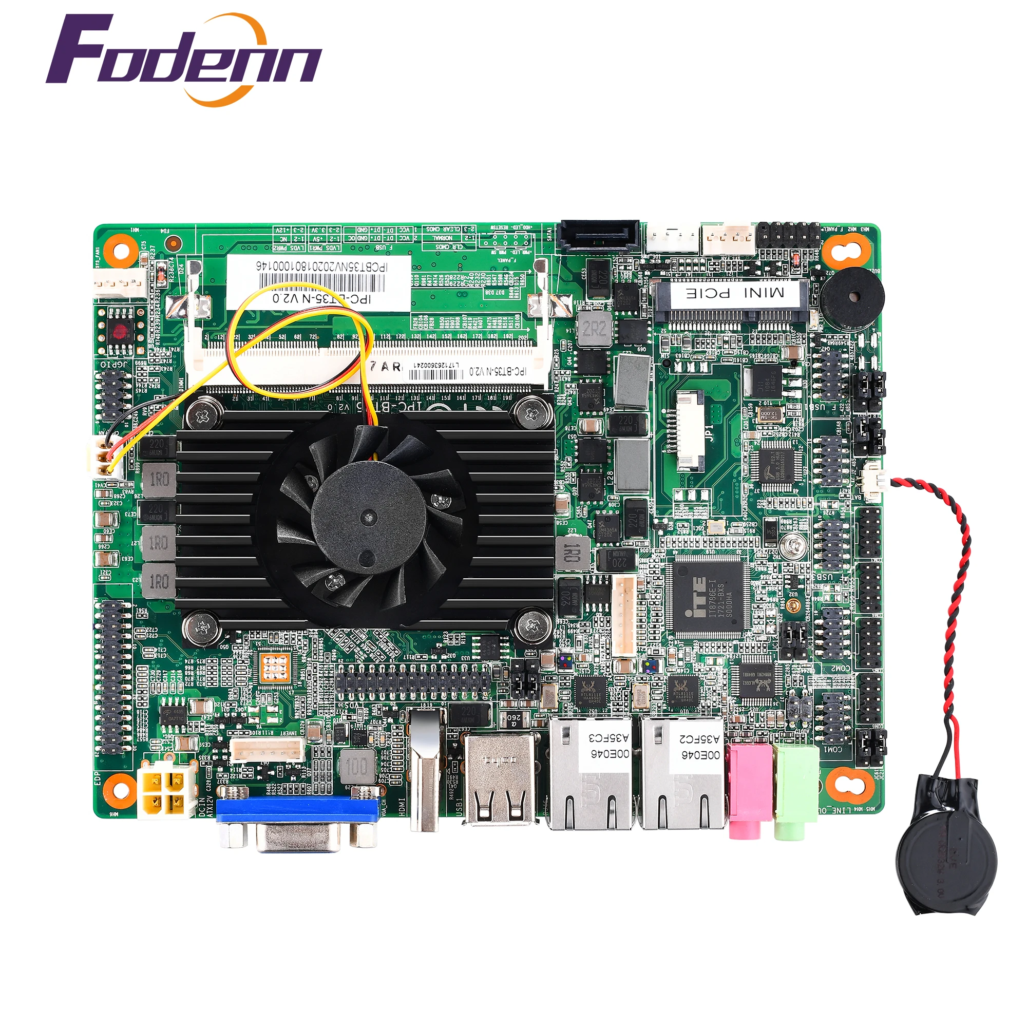 Fodenn Intel Bay Trail 3G/4G/WIFI Supported 8GB DDR3L LGA1170 LVDs X86 Low Power MINI-ITX Industrial Control