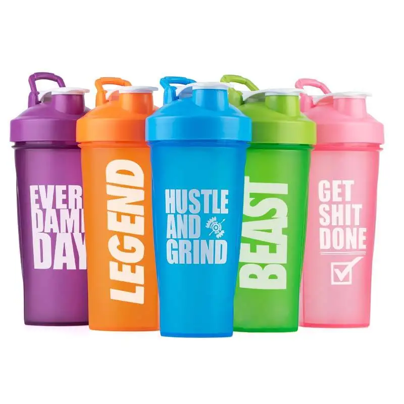 BPA Free Fitness Plastic Shaker Cup Blender Gym Bottle Shake Bottles Protein Shaker for Sports Water